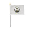 12 Pack 4 in. X 6 in. Rhode Island Mounted on a 10 in. Black Staff with Gold Spear tip view 1