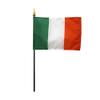 12 Pack 4 in. X 6 in. Ireland Mounted on a 10 in. Black Staff with Gold Spear tip view 1