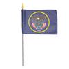 12 Pack 4 in. X 6 in. Utah Mounted on a 10 in. Black Staff with Gold Spear tip view 1
