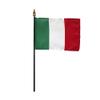 12 Pack 4 in. X 6 in. Italy Mounted on a 10 in. Black Staff with Gold Spear tip view 1