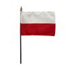 12 Pack 4 in. X 6 in. Poland Mounted on a 10 in. Black Staff with Gold Spear tip view 1