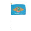 12 Pack 4 in. X 6 in. Delaware Mounted on a 10 in. Black Staff with Gold Spear tip view 1