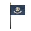 12 Pack 4 in. X 6 in. Louisiana Mounted on a 10 in. Black Staff with Gold Spear tip view 1