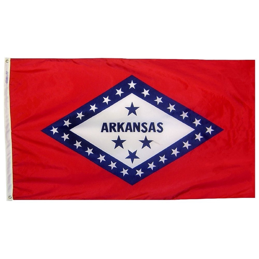 Nyl-Glo Arkansas Flag-12 in. X 18 in.