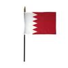 12 Pack 4 in. X 6 in. Bahrain Mounted on a 10 in. Black Staff with Gold Spear tip view 1