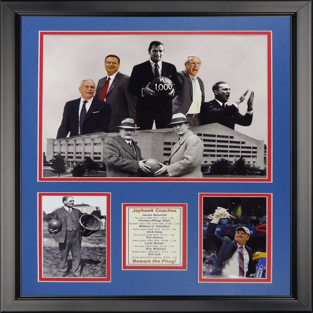 Legends Never Die Kansas Jayhawks Coaches Framed Photo Collage, 16" x 20"