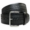 Belts.com Utility Uniform Work Belt w/Simple Single Prong Buckle One Piece Full Grain Leather Basketweave Embossed Belt 1-3/4"(45mm) Wide (Black, 40) view 1