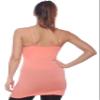 2 Pack Active Basic Women's Long Cami w/ Built in Bra Med White, Coral view 2