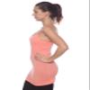 2 Pack Active Basic Women's Long Cami w/ Built in Bra Med White, Coral view 4