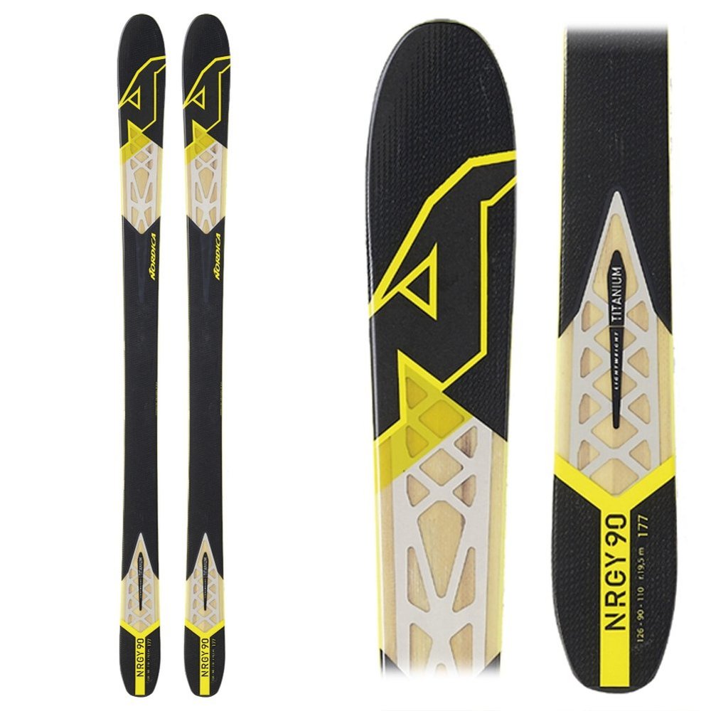Nordica NRGy 90 Ski - Flat Black/Yellow 177cm
