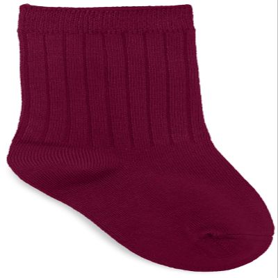 CLASSROOM Big Boys' Uniform Rib Crew Socks - 3 Pack, Burgundy, X-Large
