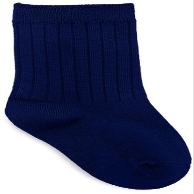 CLASSROOM Big Boys' Uniform Rib Crew Socks - 3 Pack, Dark Navy, X-Large