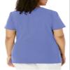 HeartSoul womens Pitter-pat V-neck Medical Scrubs Shirt, Ciel, XX-Large Plus view 2