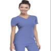 HeartSoul Women's Pitter-Pat V-Neck Scrubs Shirt, Ciel, XX-Small view 4