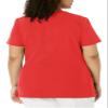 HeartSoul Women's Pitter-Pat V-Neck Scrubs Shirt, Red, Large view 2