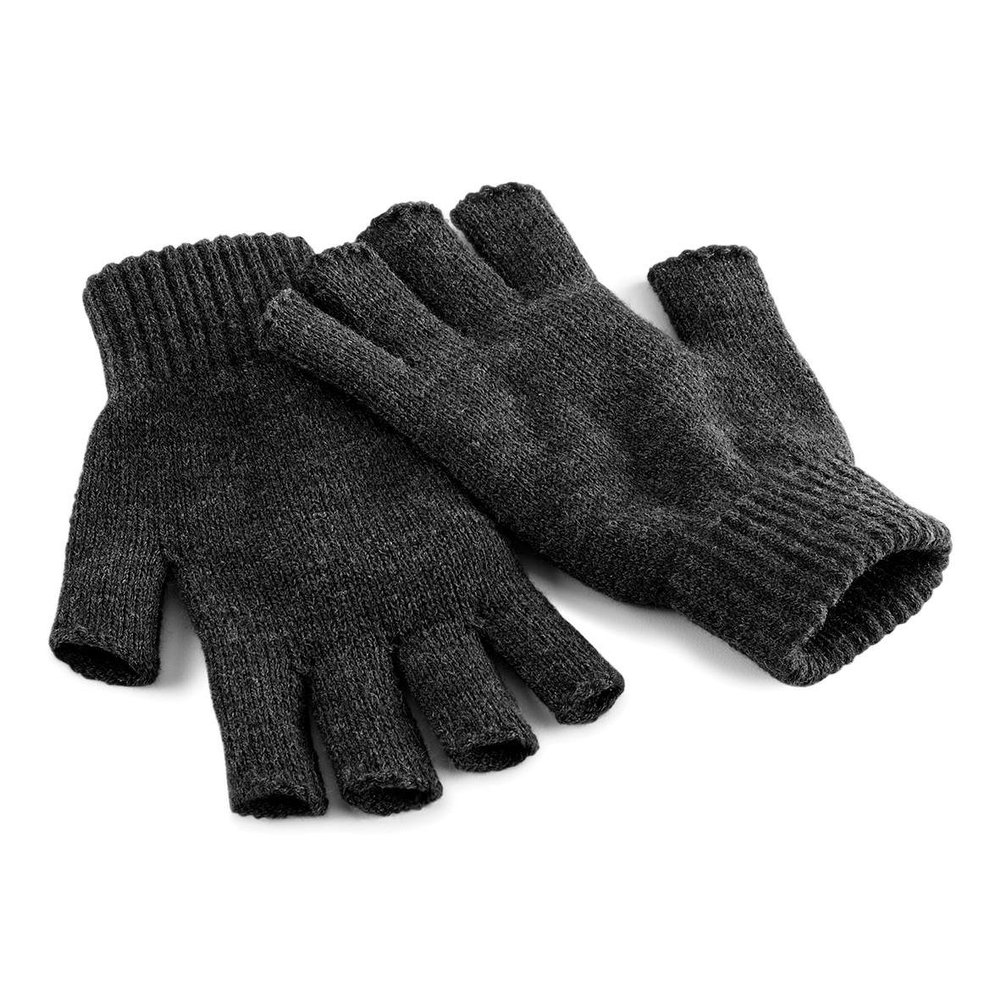 Beechfield Fingerless Gloves - Black - SM