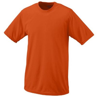 Orange, Youth Small Performance Wicking Moisture Management Short Sleeve Cool & Comfortable Crewneck Shirt
