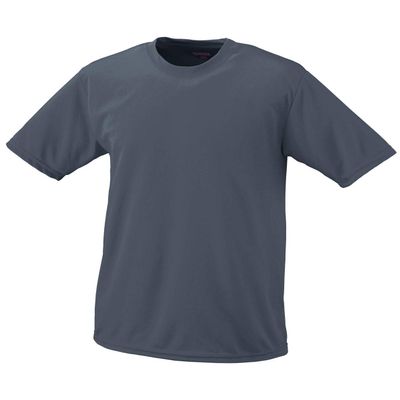 Graphite, Youth Medium Performance Wicking Moisture Management Short Sleeve Cool & Comfortable Crewneck Shirt