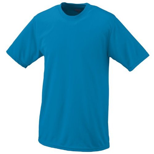Power Blue, Youth Large Performance Wicking Moisture Management Short Sleeve Cool & Comfortable Crewneck Shirt