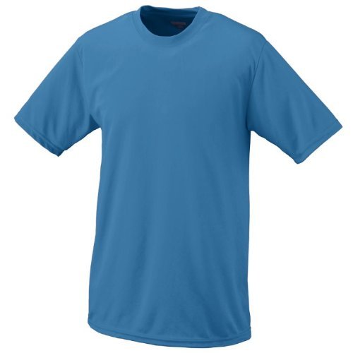 Columbia Blue, Youth Medium Performance Wicking Moisture Management Short Sleeve Cool & Comfortable Crewneck Shirt