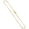 1mm thick 14k gold plated on solid sterling silver 925 Italian round SNAKE chain necklace chocker bracelet anklet - 15, 20, 25, 30, 35, 40, 45, 50, 55, 60, 65, 70, 75, 80, 85, 90, 95, 100cm view 2