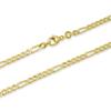1mm thick 14k gold plated on solid sterling silver 925 Italian diamond cut FIGARO curb link chain necklace bracelet anklet - 15, 20, 25, 30, 35, 40, 45, 50, 55, 60, 65, 70, 75, 80, 85, 90, 95, 100cm view 2