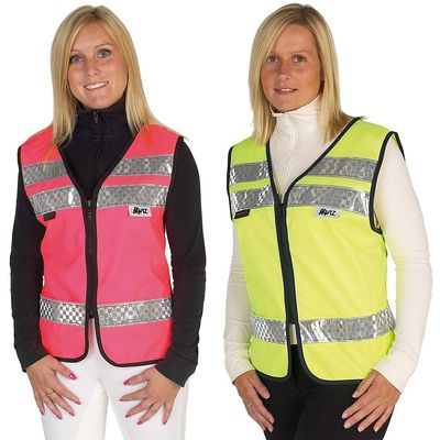 HyVIZ Adjustable Mesh Waistcoat With Phone Pocket - yellow/navy - adult