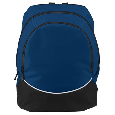 Augusta Sportswear Large Tri-Color Backpack, One Size, Navy/Black/White