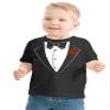 Ann Arbor T-shirt Co. Big Boys' Tuxedo Tee | Kid's Wedding Youth & Toddler Shirt-Youth Medium (10-12) Black view 2