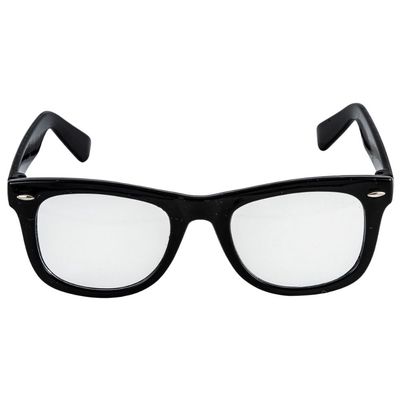 Black Nerd Glasses (Adult Size) 1 Piece - Premium Quality, Lightweight & Comfortable Unisex Glasses, Perfect for Cosplay, Parties & Casual Wear