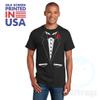 DIRTYRAGZ Men's Black Formal Tuxedo Tie Tux T Shirt S Black view 2