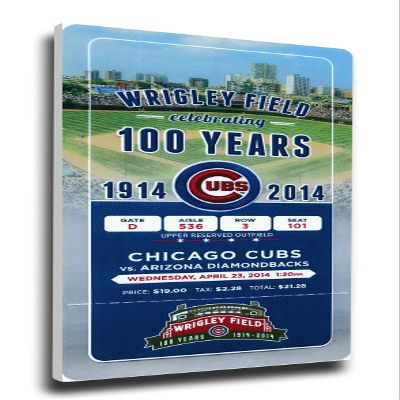 MLB Chicago Cubs Wrigley Field 100th Anniversary Game Mega Ticket