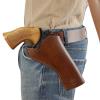 Barsony Brown Leather Cross-Draw Gun Holster for COLT New Service Left view 1