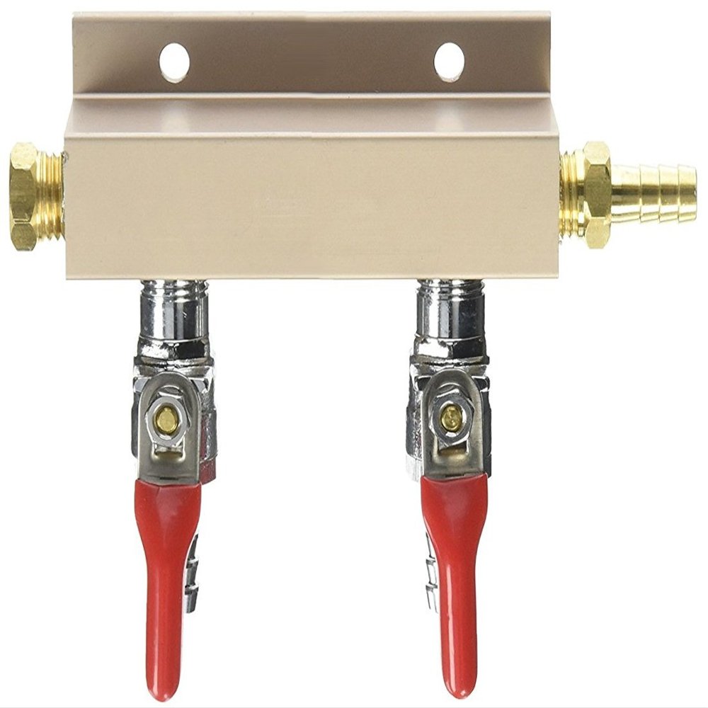 Bev Rite CPG222 Air Distributor, CO2 Manifold, 2 Way, 5/16"