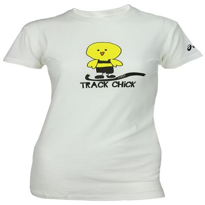 ASICS Women's Track and Field Chick Tee (Medium, White) [Apparel]