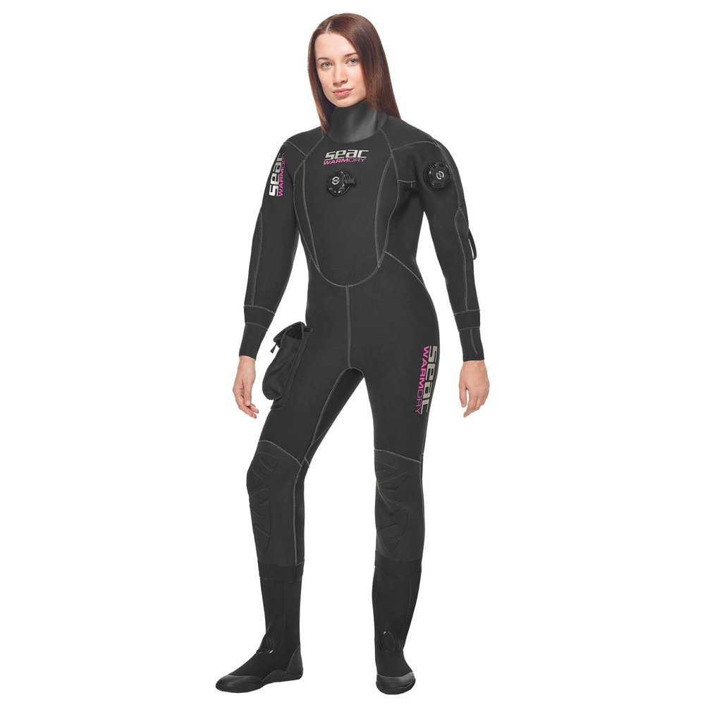 SEAC Women's Warmdry 4mm Neoprene Dry Suit, Black, X-Small