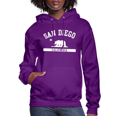 Spreadshirt San Diego California State Women's Hoodie, S, Purple