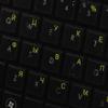 Russian Cyrillic Keyboard Labels Layout ON Transparent Background with Blue, Orange, RED, White OR Yellow Lettering (14X14) (Yellow) view 4