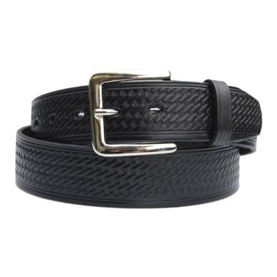 1.5-inch Basketweave Garrison Belt - Rounded Buckle - 150207-40 - 40 inches