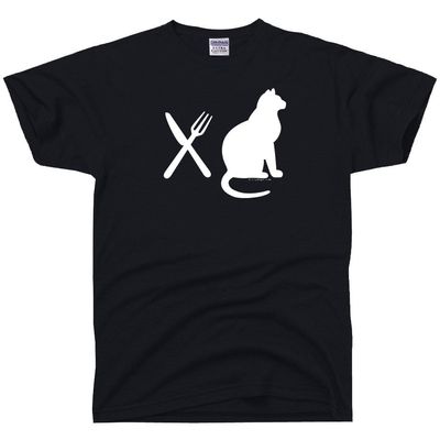 DIRTYRAGZ Men's Eat Pussy Cat Vagitarian T Shirt S Black