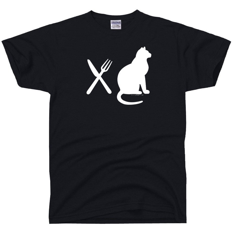 DIRTYRAGZ Men's Eat Pussy Cat Vagitarian T Shirt S Black