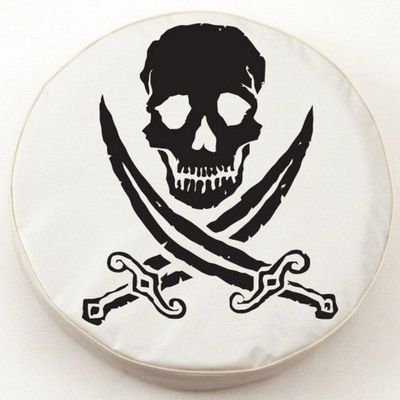 Holland Bar Stool Co. 37 x 12.5 Jolly Roger (Rough) Tire Cover by The