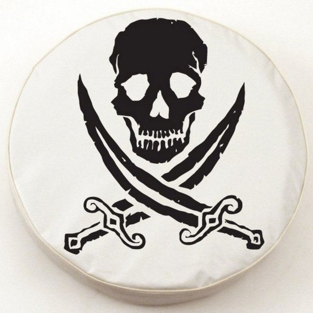 Holland Bar Stool Co. 37 x 12.5 Jolly Roger (Rough) Tire Cover by The