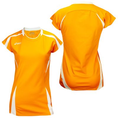 ASICS Women's Blocker Jersey (Medium, Gold/White)