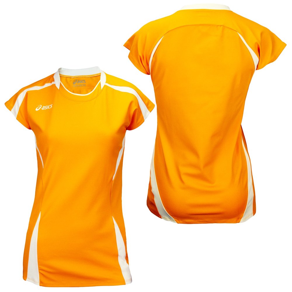 ASICS Women's Blocker Jersey (Medium, Gold/White)