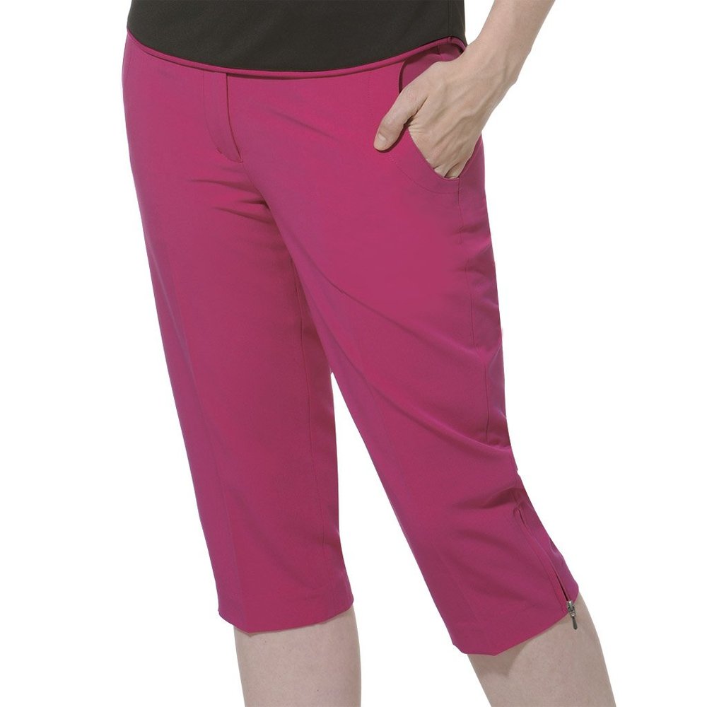 Monterey Club Women's Polyester/Spandex Golf Capris #2823 (Fuchsia, Size:12)