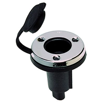 Perko 1045P00DP 2-Pin Plug-in Type with Waterproof Snap-On Cover - Chrome Face with Black Polymer Body
