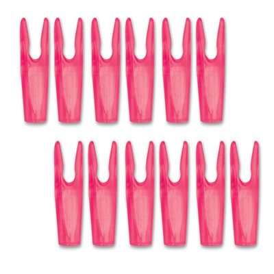Carbon Express Soma Pin Nock, Size #2 (20-24 Strand Strings), 12-Pack, Pink