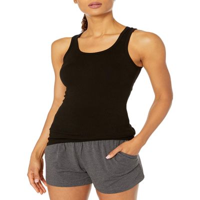 Brag womens Tummy Tucker Pajama Top, Black, Large US