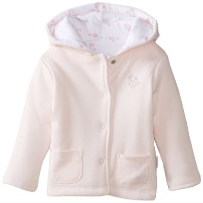Little Me Baby Girls' Rose Reversible Jacket, White/Pink, 12 Months